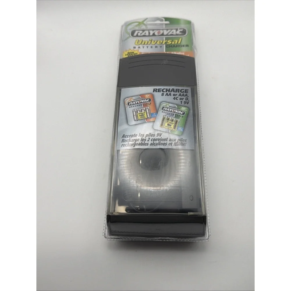 RayOVac Universal Battery Charger PS3 Rechargeable Alkaline NiMH AA AAA C D 9v